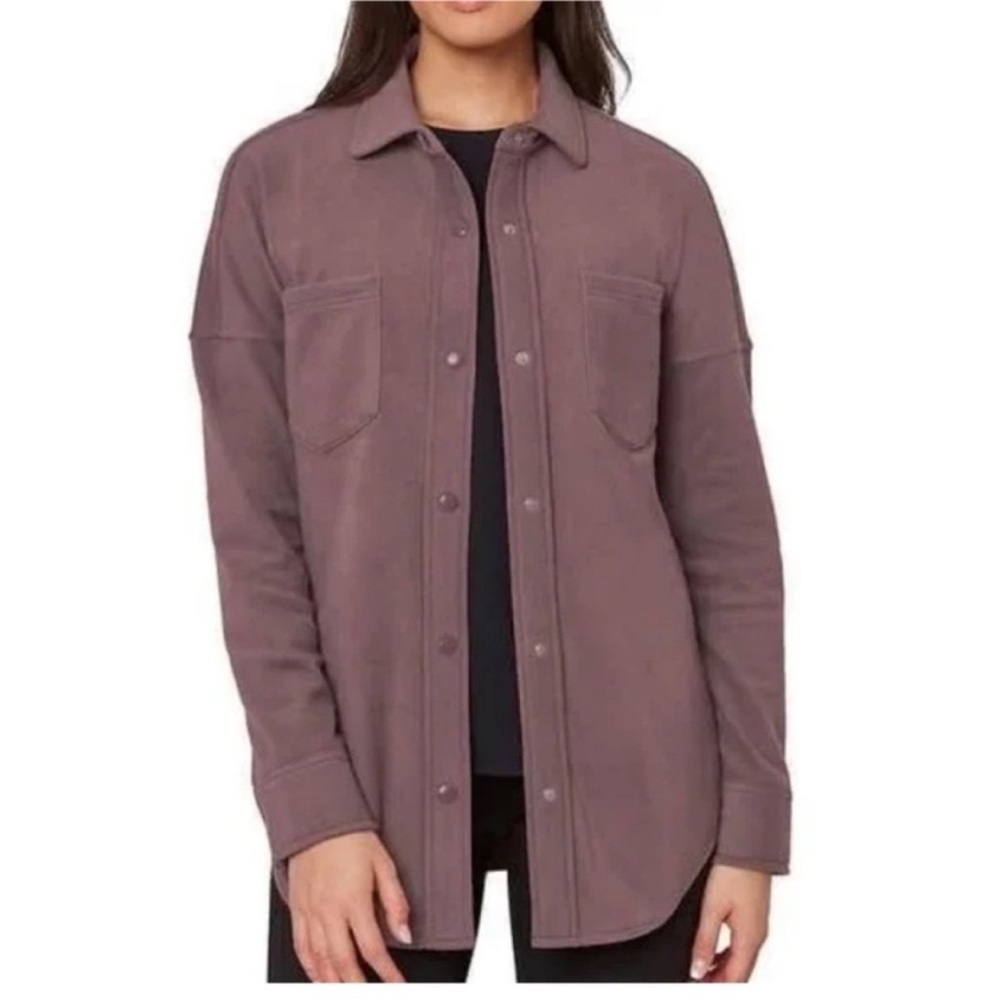 Mondetta Purple Shirt Shacket Jacket Snaps Oversized Lumberjane Fall Size XL